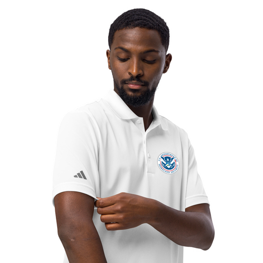Men's DHS Logo adidas sport polo - WHITE