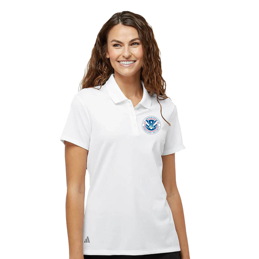 Women's DHS Logo adidas sport polo - WHITE